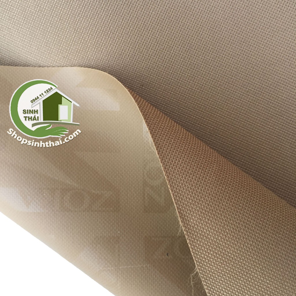 Vải bố PVC màu nâu - vải may balo túi xách