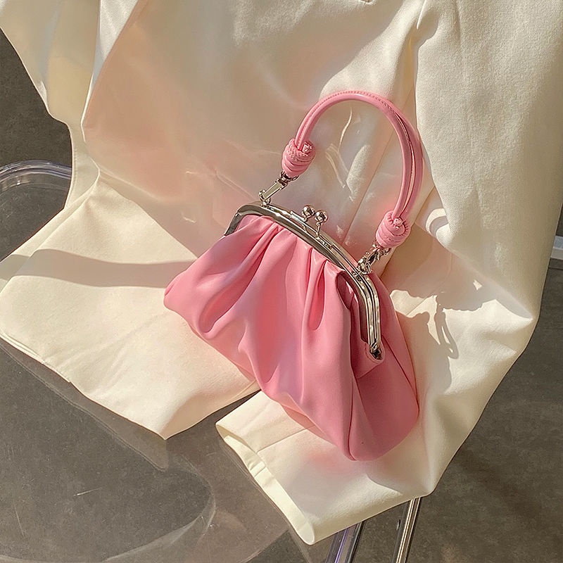 Túi Xách Đeo Chéo Dạng Gập Phối Dây Xích Dễ Thương Thời Trang Mùa Hè Cho Nữ