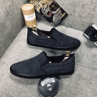 Slip on nam leyo - giày lười nam 2020 - da polyester - đế đen - mã sp s1