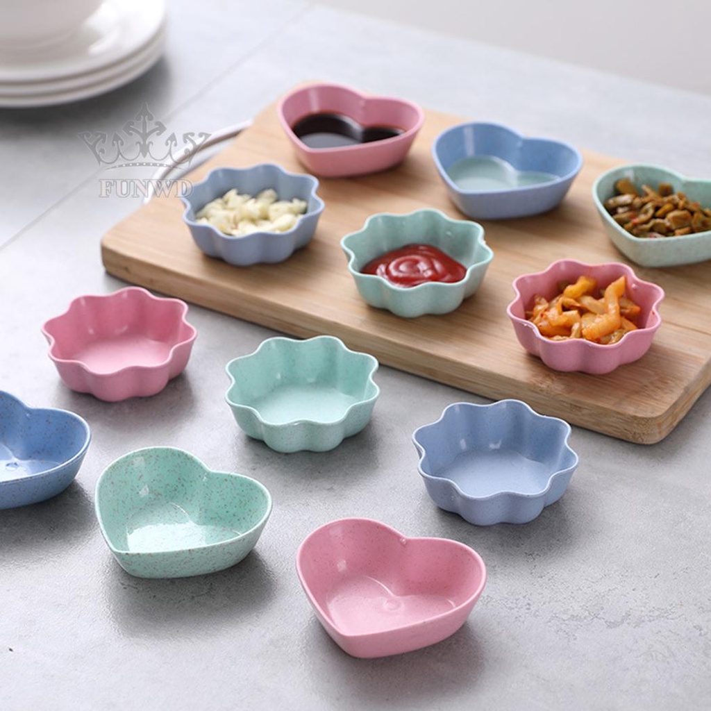 [Funny-]Dish Condiment Dipping Kitchen Lovely Sauce Small Sushi Wheat Straw Bowls