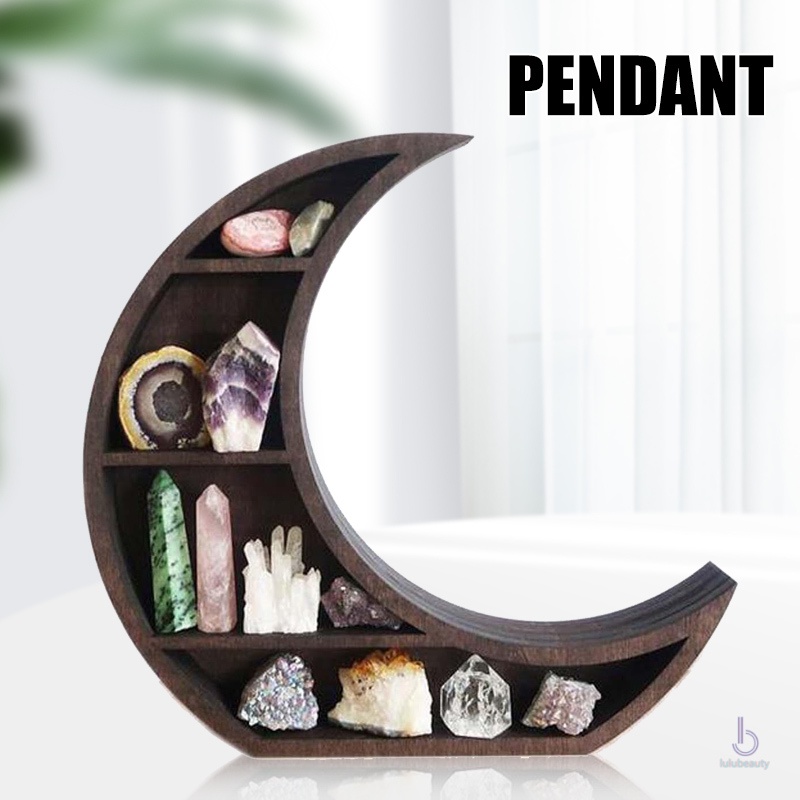 Kệ để đồ dùng gắn tường bằng gỗ hình mặt trăng độc đáo trang trí nhà cửa