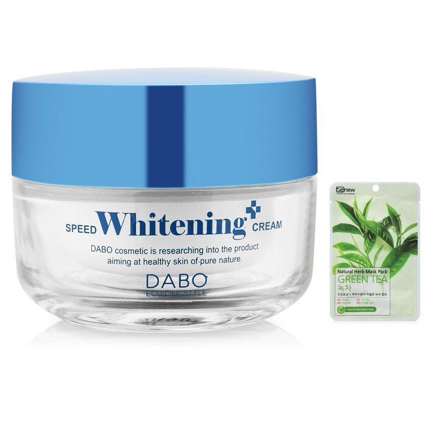 Kem Dưỡng Trắng Da Cao Cấp Lâu Dài Dabo Speed Whitening Crem  Hàn Quốc 50g/ Hộp Và Mặt Nạ Benew 22g/ Gói