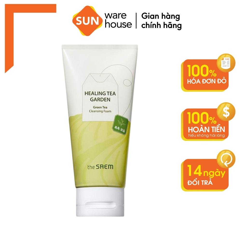 Sữa Rửa Mặt Dưỡng Ẩm Chiết Xuất Trà Xanh The Saem Healing Tea Garden Green Tea Cleansing Foam 150ml