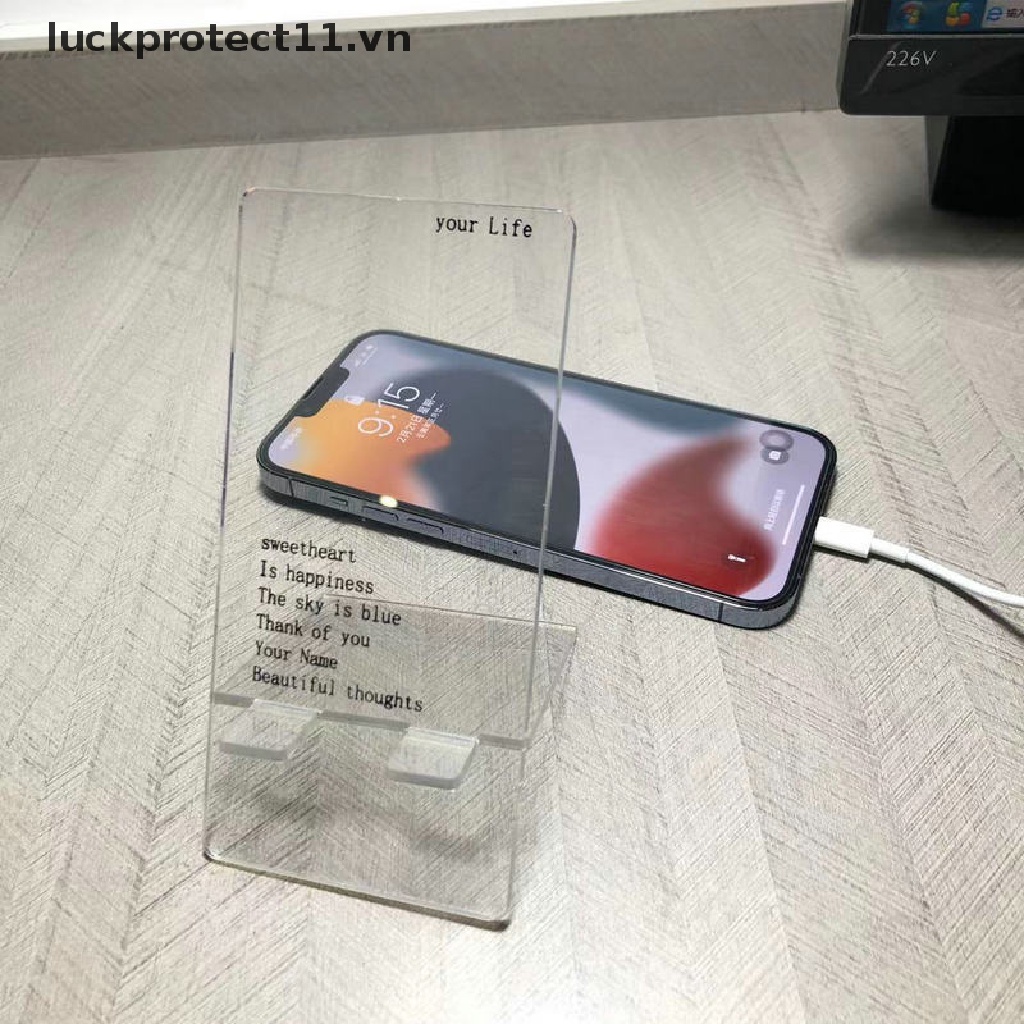 * 3c &amp; Mới * Giá Đỡ Trưng Bày Điện Thoại Trong Suốt Bằng Acrylic Cho Samsung Huawei Xiaomi iphone.