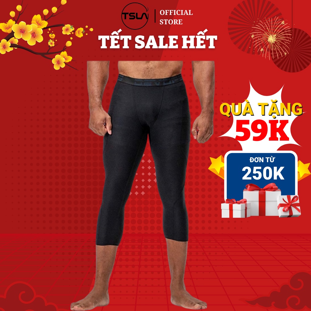 Quần legging thể thao nam lửng Devops chất thun co giãn form ôm combat tập gym đá banh bóng rổ yoga chạy bộ bó cơ