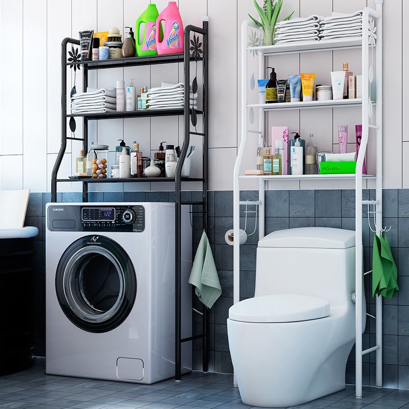 Kệ để vật dụng trên máy giặt, bồn cầu đa năng khung kim loại chắc chắn