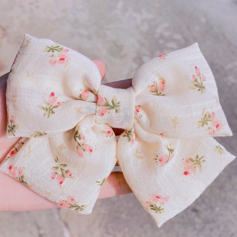 Kẹp tóc nơ hoa nhí phong cách vintage dành cho nữ