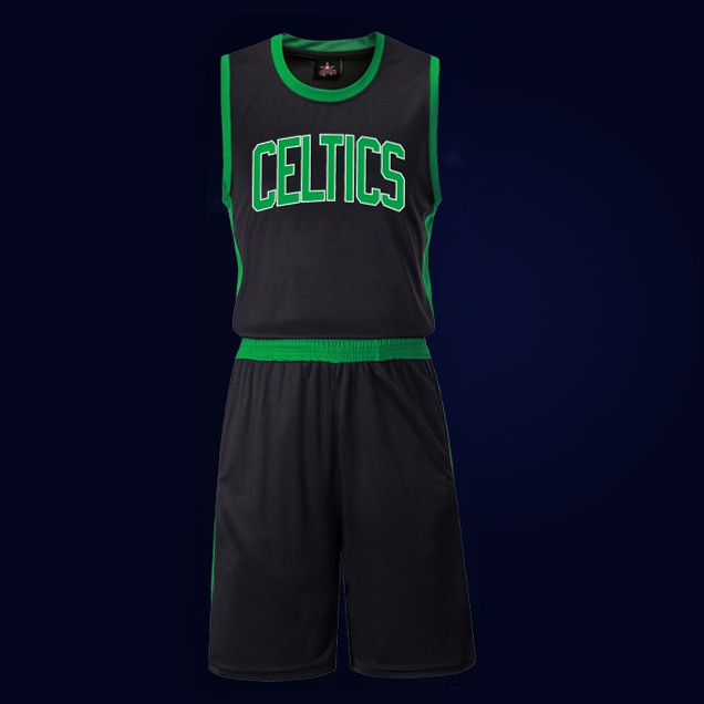 Tặng quả bóng rổ size 7- Bộ quần áo bóng rổ Boston Celtics - Bộ đồ bóng rổ NBA - Set đồ bóng rổ trơn 2021