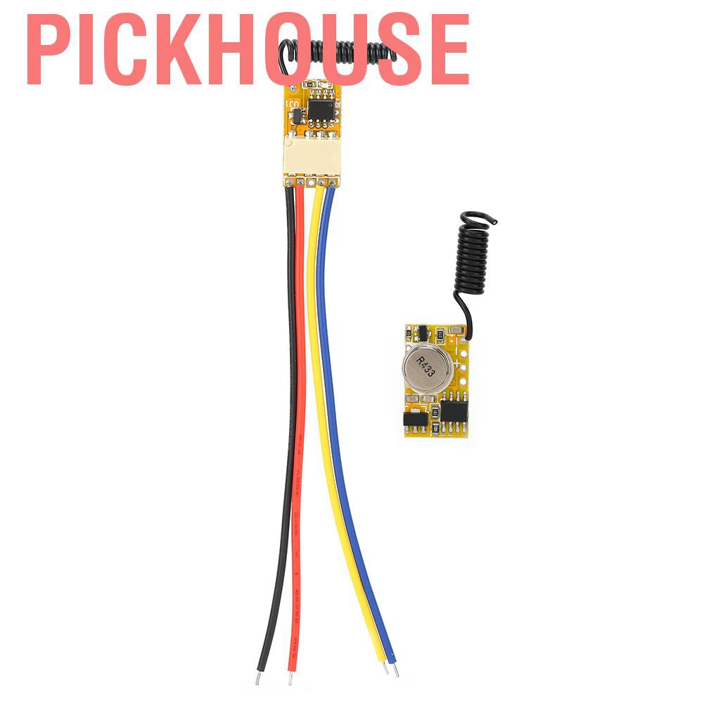 Pickhouse Mini remote switch 3.7V 4.5V 5V 6V Relay transmitter-receiver module with low