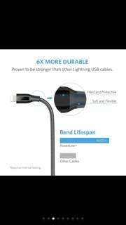Cáp sạc ANKER PowerLine+ Lightning Dài 0.9m [không kèm túi da] - A8121H