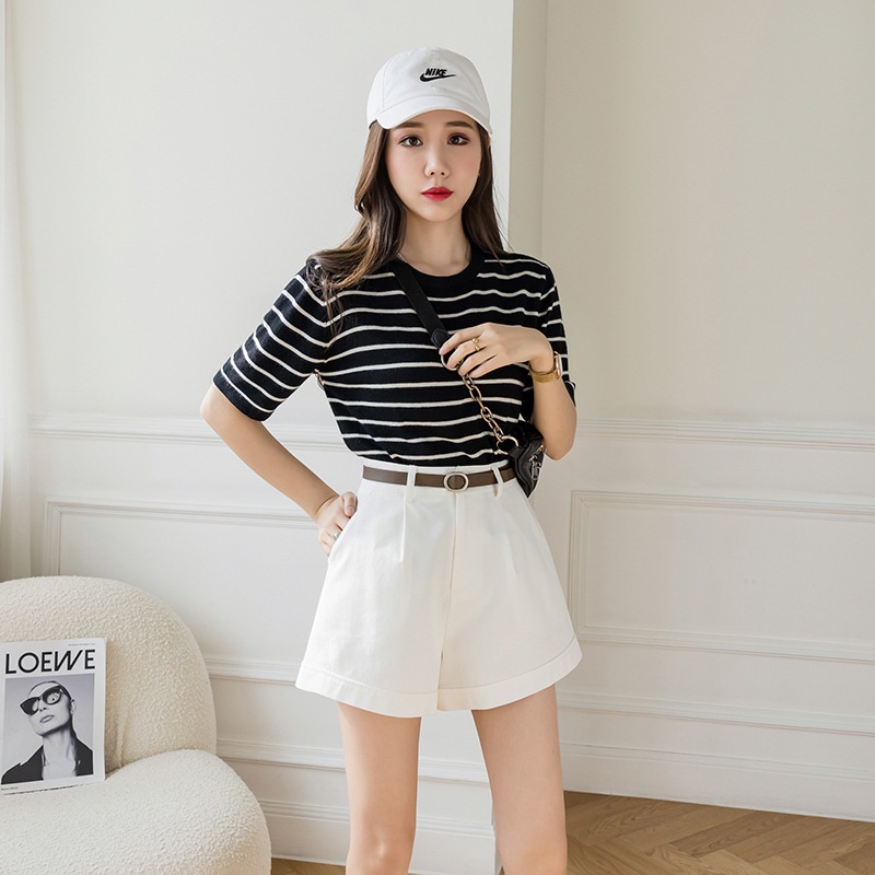 Quần short nữ cạp cao ống rộng đẹp ulzzang lưng cao bigsize LOKISO QS03
