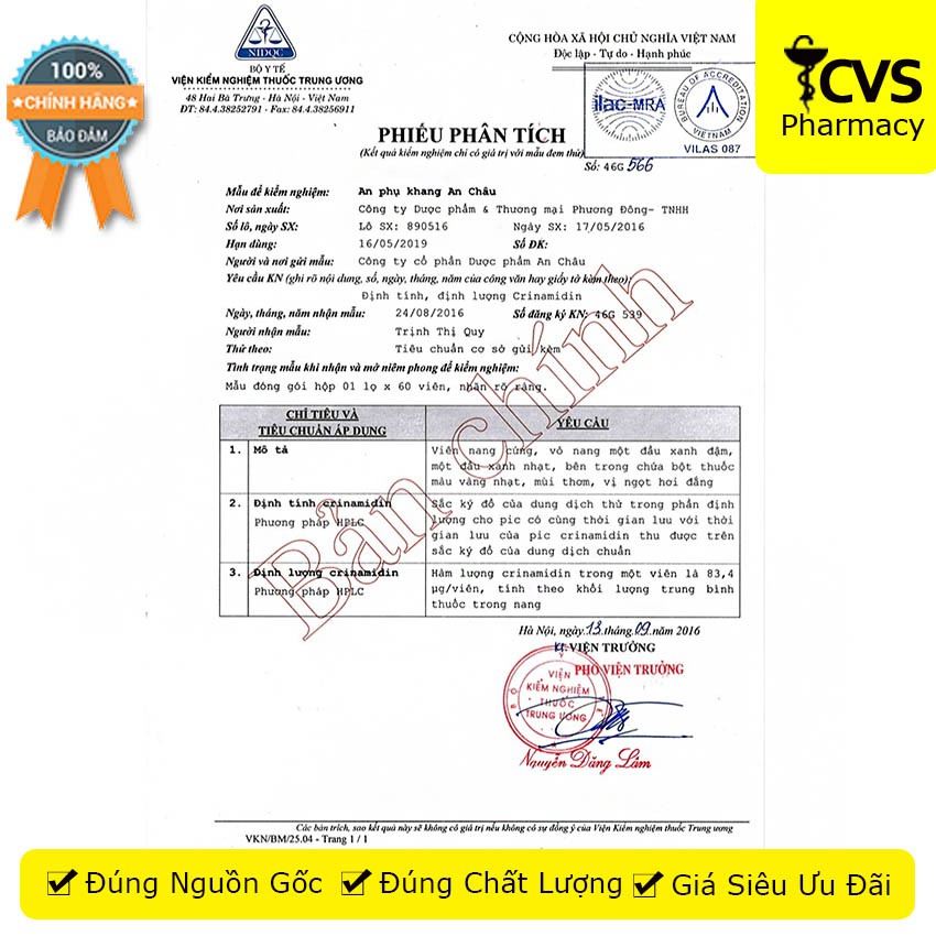An Phụ Khang An Châu Plus mới - 60 viên uống giảm u xơ, u nang dành cho phụ nữ - cvspharmacy
