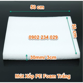 1 Tấm Mút Xốp PE Foam Dày 3cm Làm Đệm Ghế, Chèn Lót Hàng Hóa