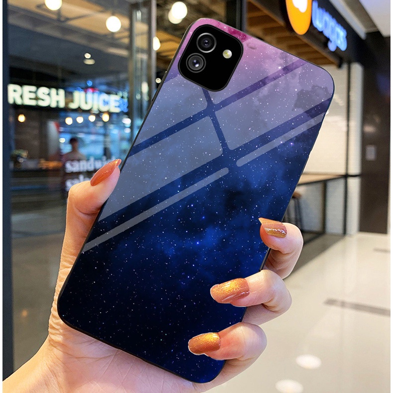 Ốp Lưng SAMSUNG GALAXY A03 Ốp kính bóng cao cấp Phi Hành Gia