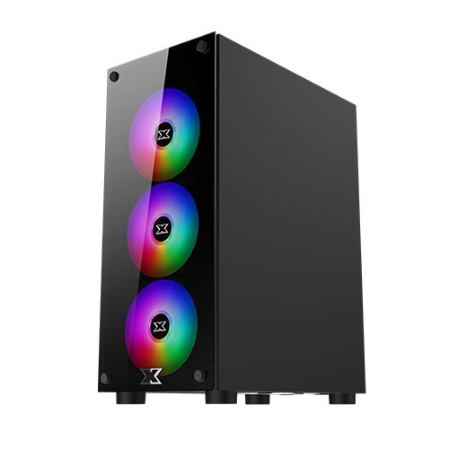 Vỏ Case Xigmatek Hero Fom ATX KÈM 5 Fan Led RGB Màu Siêu Đẹp Chính Hãng Full Box