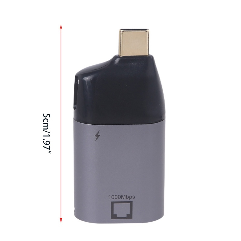 Đầu Chuyển Đổi USB-C Type-C Sang RJ45 LAN 100W Cho Máy Tính