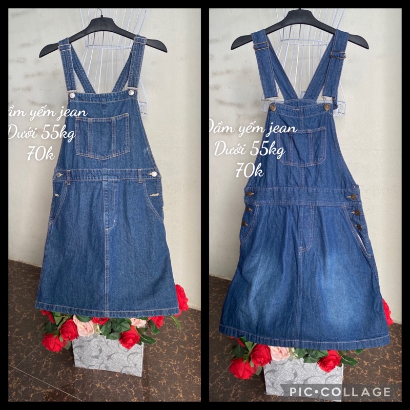 Đầm yếm jean