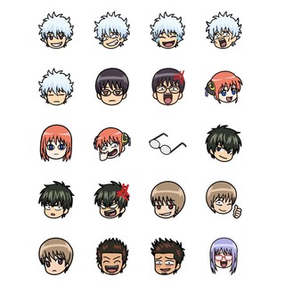 Bộ 40 sticker Gintama chibi size 3 cm - LLD066
