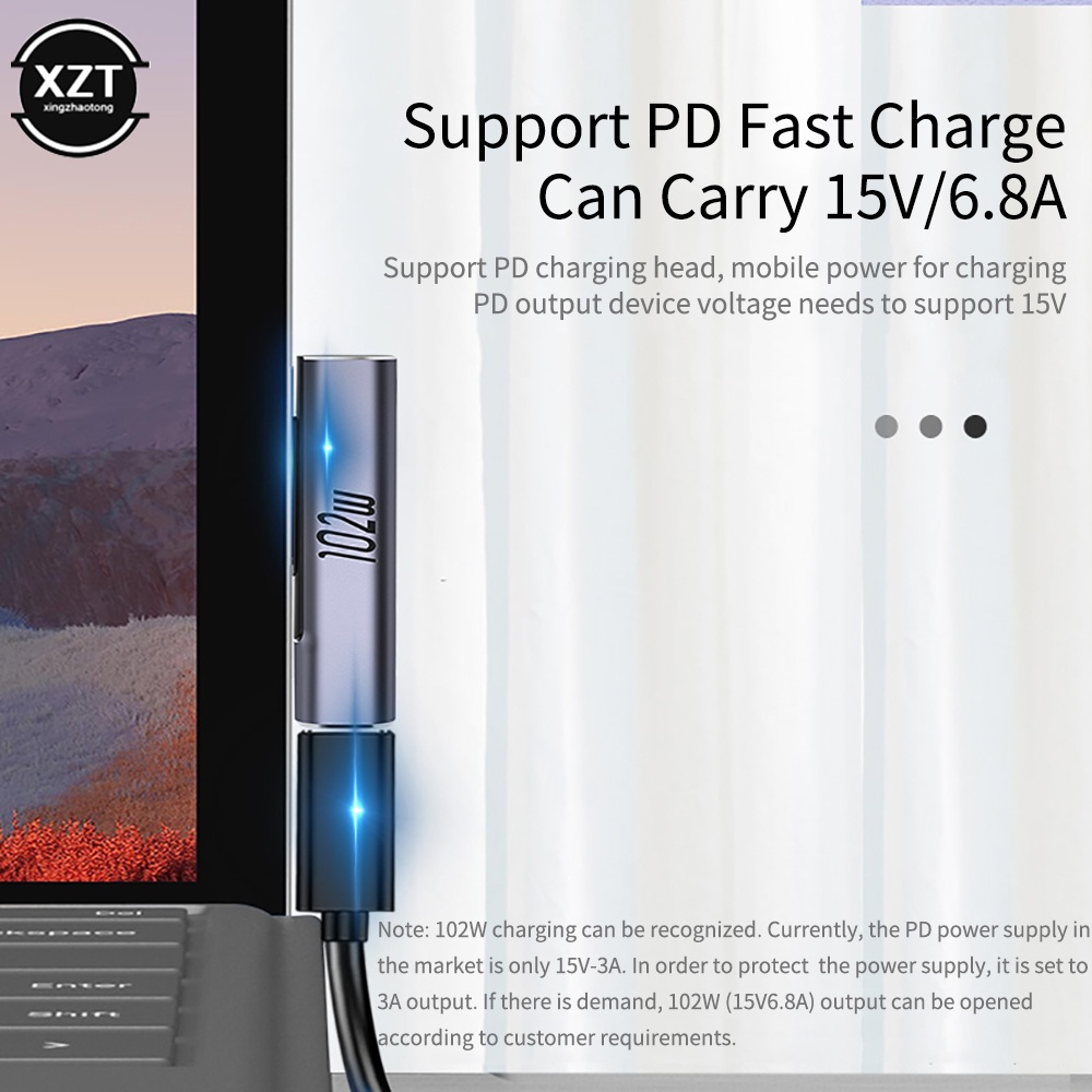 MICROSOFT Bộ Chuyển Đổi Tiếp Xúc Từ Tính 102w surface pro7 / 6 / 5 / 4 / 3 Cho laptop pd 102w