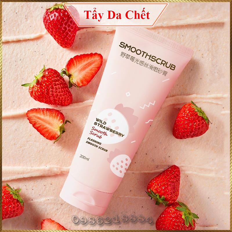 Tẩy da chết Body Dâu Tây NICOR Wild Strawberry Smooth Scrub loại bỏ tế bào chết làm sạch sâu cho da NWS2