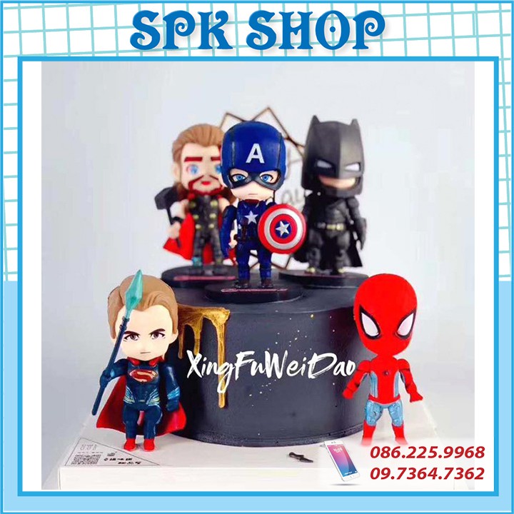 [FREESHIP❤️] Bộ siêu anh hùng 6 món- Trang trí bánh sinh nhât bánh kem - SPK Shop