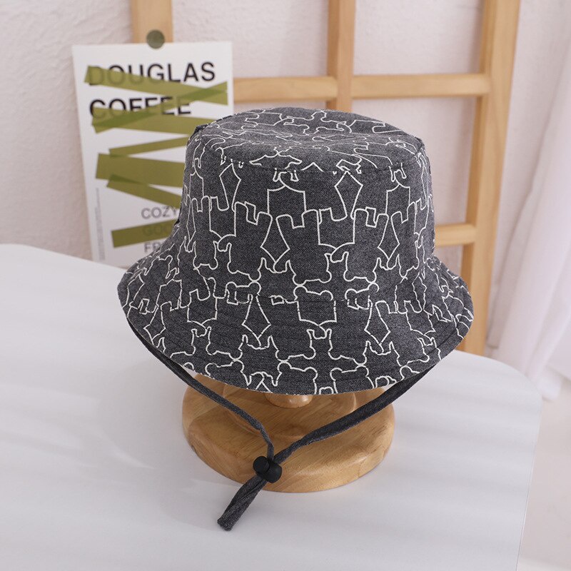 Nón Tai Bèo Vải Cotton Mềm Chống Gió In Hoạt Hình Thời Trang Xuân Thu Cho Bé