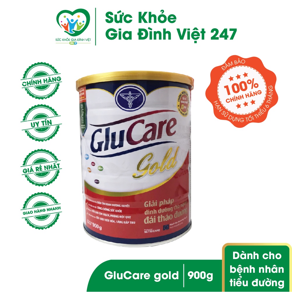 [Mã GROSALE1 giảm 8% đơn 500K] Sữa Glucare gold 900g dành cho người tiểu đường