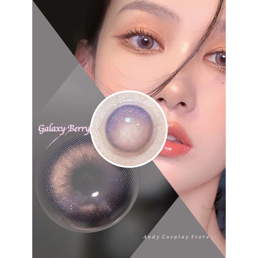 [CÓ SẴN] Kính áp tròng/ lens tím hồng Galaxy Berry