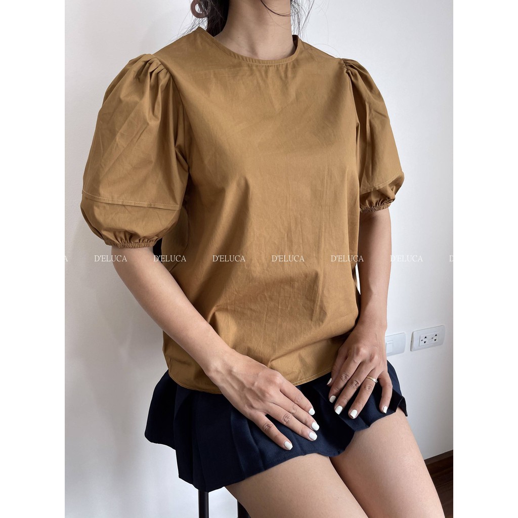 [Hình+Video Thật] Áo Kiểu Nữ Tiểu Thư Cổ Tròn Tay Bồng Dễ Thương Thời Trang Hàn Quốc | BigBuy360 - bigbuy360.vn