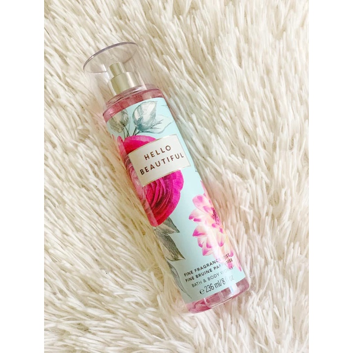 (Full Size 236ml) Xịt Thơm Toàn Thân Bath and Body Works Fine Fragrance Mist 236ml #Hello Beautiful