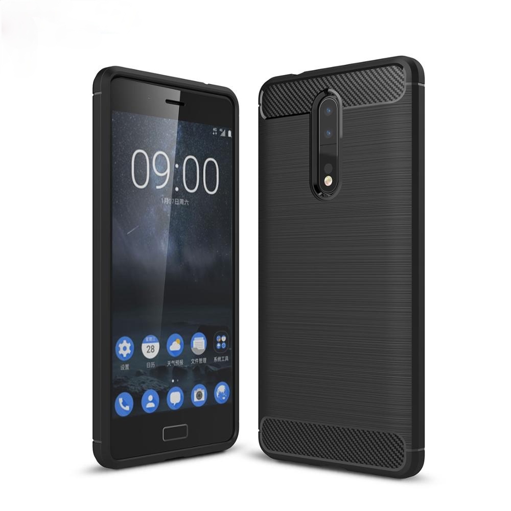Ốp điện thoại sợi carbon cho Nokia 8 Sirocco Nokia 7 Plus Nokia 9 PureView 6 Nokia 1+ 3 5 6