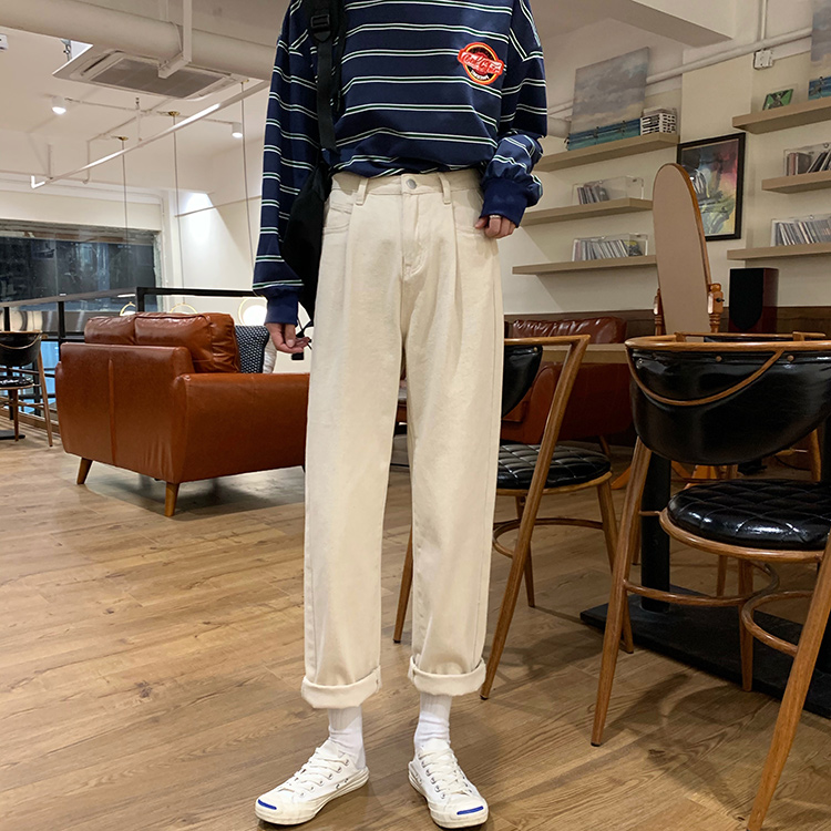 Quần Jean Lưng Cao Trơn Màu 38766