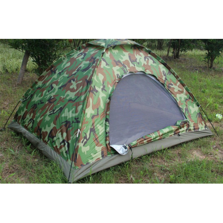 Lều Phượt Cắm Trại Vải Dù Rằn Ri , Lều Du Lịch 2 Lớp Nhiều Màu, Picnic Gia Đình , Chống Muỗi , Chống Nước Cho 2-3 Người