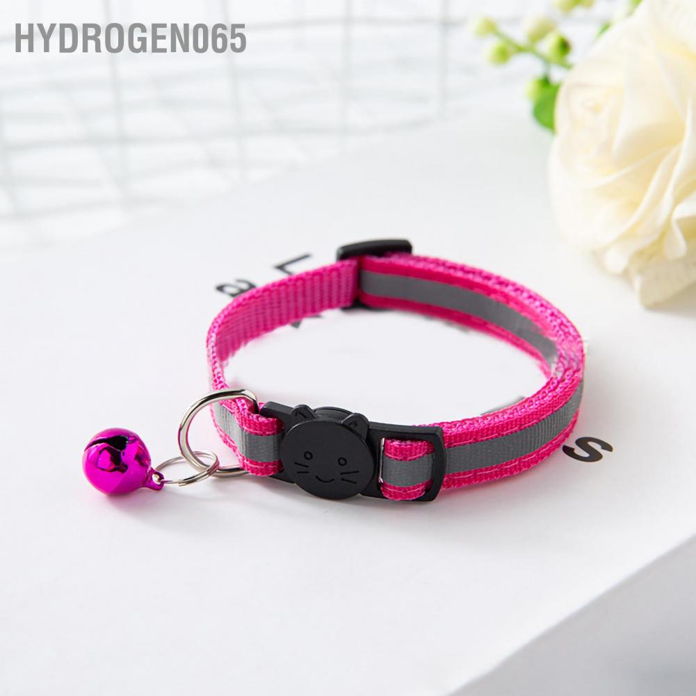 Chuông thú cưng Vòng cổ an toàn Khóa có thể điều chỉnh phản quang cho mèo chuông Hydrogen065