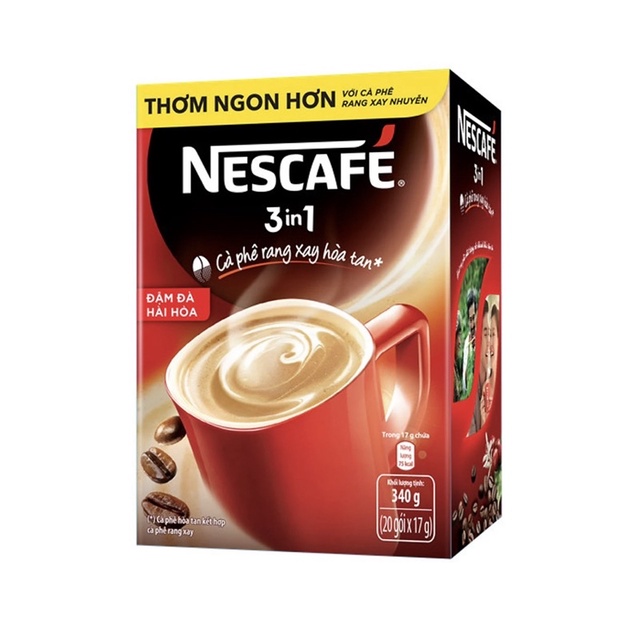 [Mã GROXUAN1 giảm 8% đơn 150K] Cafe / Cà phê nescafe hộp đỏ 3in1 đậm đà 20 gói | BigBuy360 - bigbuy360.vn