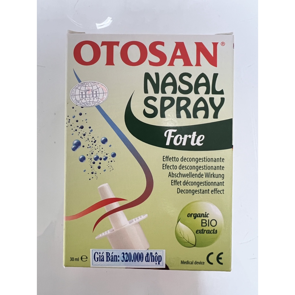 Xịt mũi otosan Nasal Spray.Giảm ngạt mũi,chảy nước mũi.Giúp thông thoáng dễ thở,bảo vệ mũi