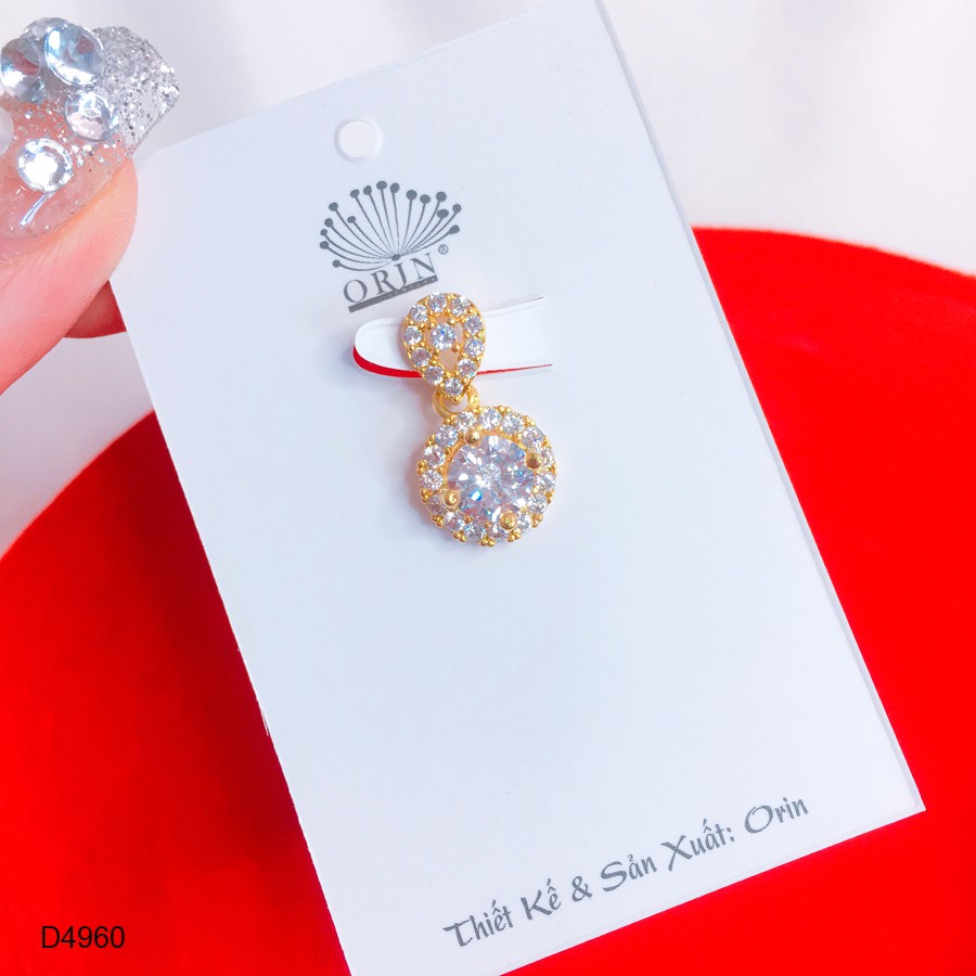 Mặt dây chuyền nữ dạng tròn đính đá thiết kế cao cấp Orin D4960