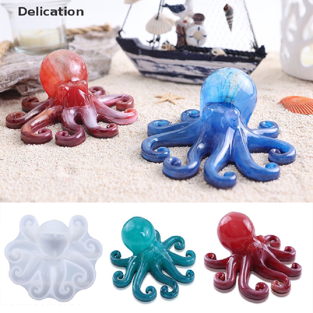 [Delication] Khuôn Silicone Làm Epoxy Resin Epoxy Hình Bạch Tuộc Đại Dương