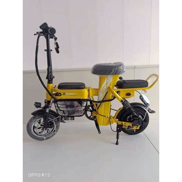 XE ĐẠP ĐIỆN MINI GẤP GỌN ĐA NĂNG THELI PIN 11A 2021