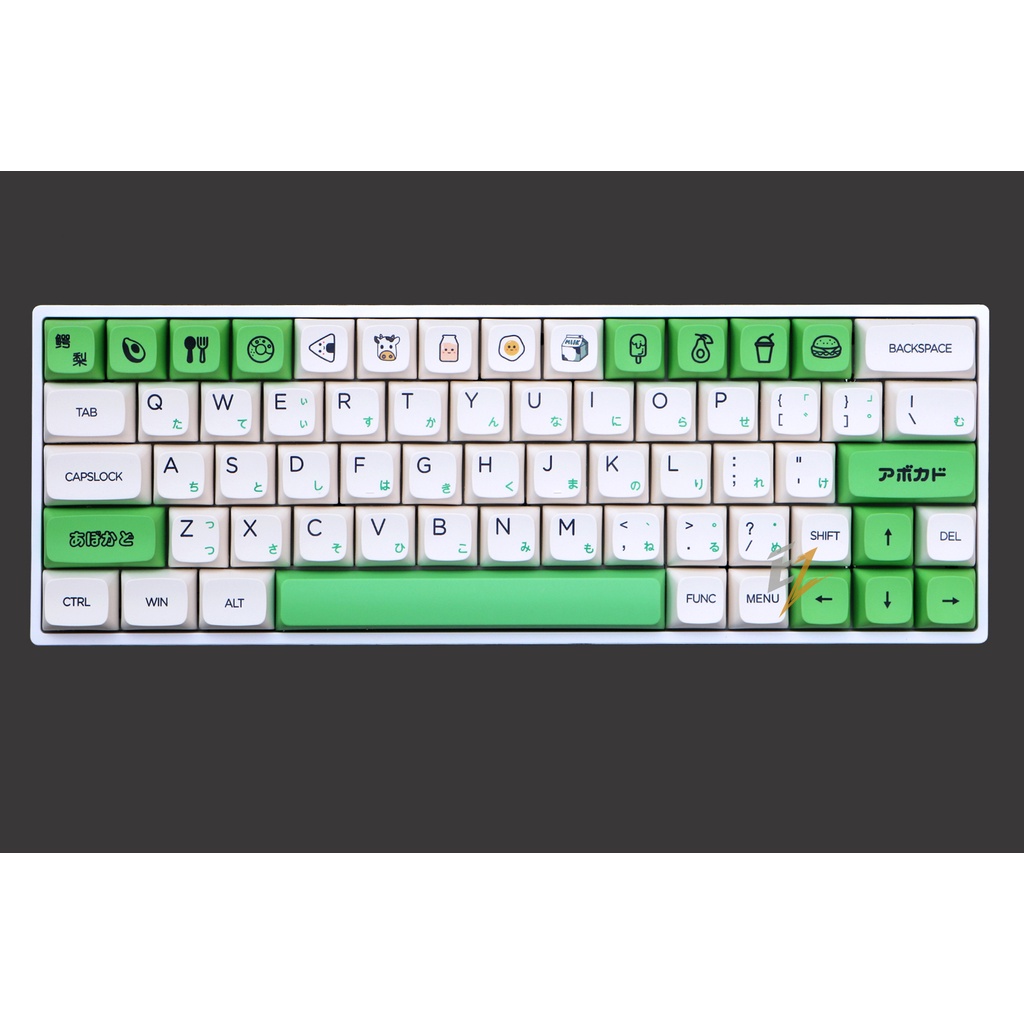 KEYCAP XDA THICK PBT AVOCADO & MILK 137 PHÍM
