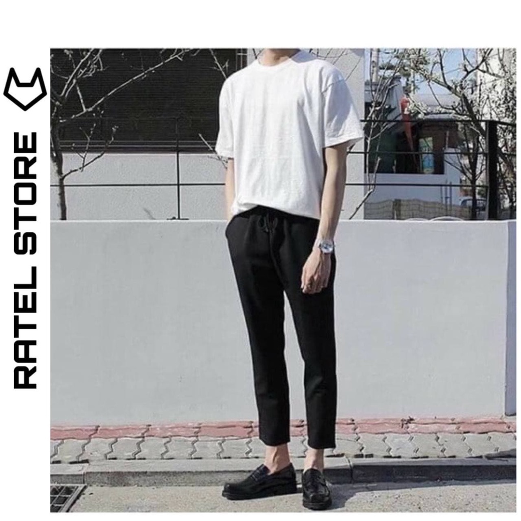 Quần Baggy Kaki Ống Suông Basic Trơn Unisex