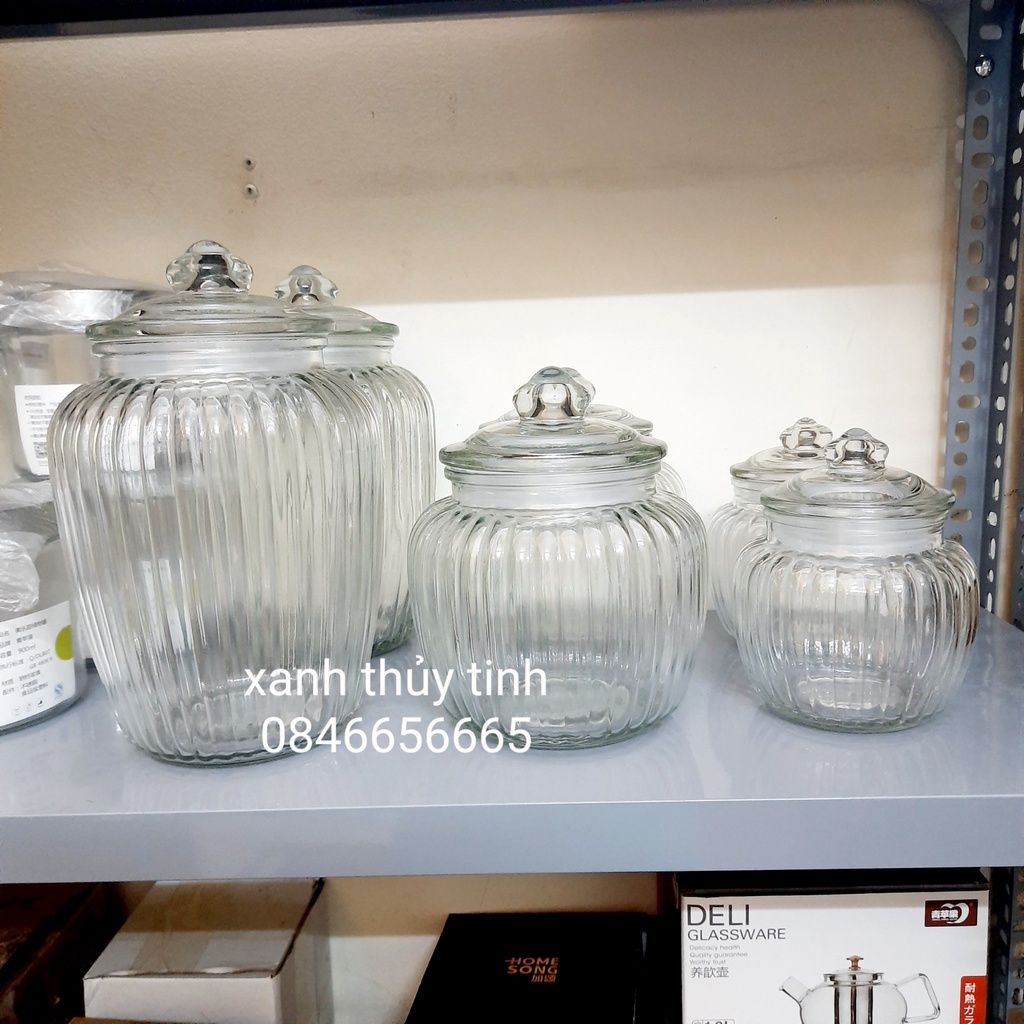 Hũ thủy tinh sọc mã 217 dung tích 650ml