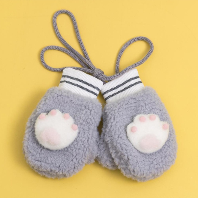 Găng Tay Hình Bàn Chân Gấu Hoạt Hình Giữ Ấm Mùa Đông