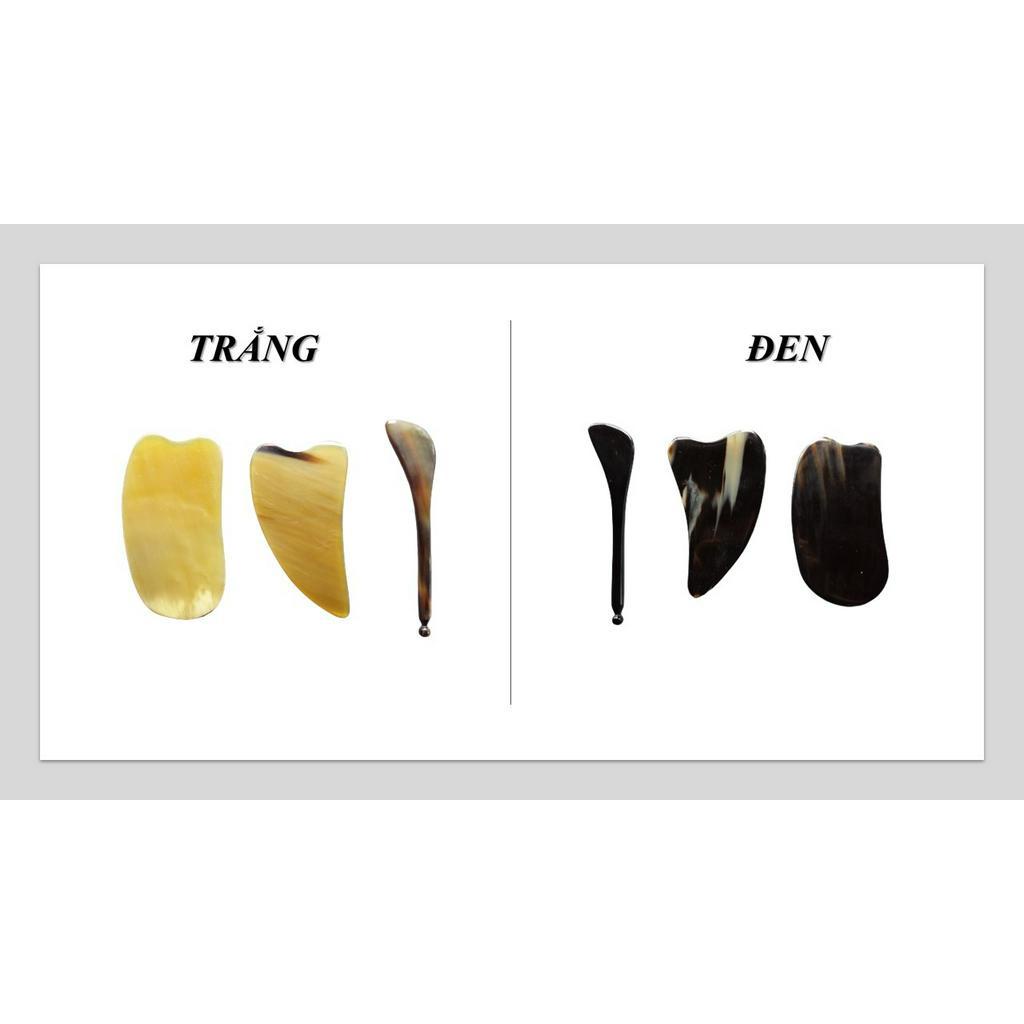 Bộ Dụng Cụ Massage Chăm Sóc Da Mặt Bằng Sừng Trâu Tự Nhiên