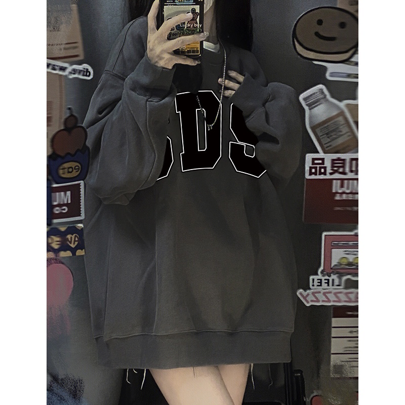 NRVP Áo Thun Tay Dài Oversize In Họa Tiết Phong Cách Hàn Quốc Thời Trang Cho Nam Và Nữ