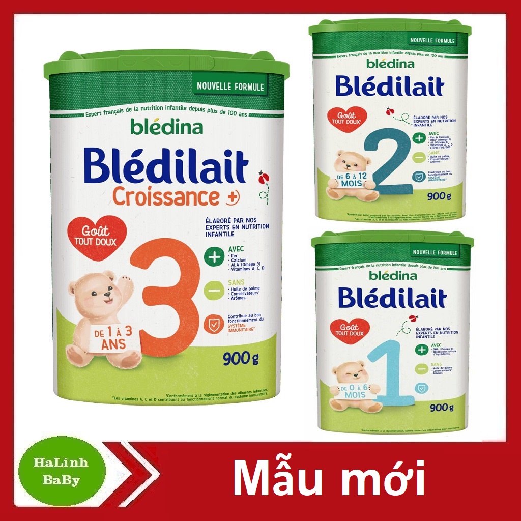 Sữa bột Bledilait Pháp số 1, 2, 3 900g [Date 2023]