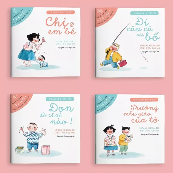 Sách - Ehon Nhật Bản - Chúng mình lớn rồi dành cho bé 3-6 tuổi lẻ tùy chọn (Tặng hướng dẫn học chơi cùng con)