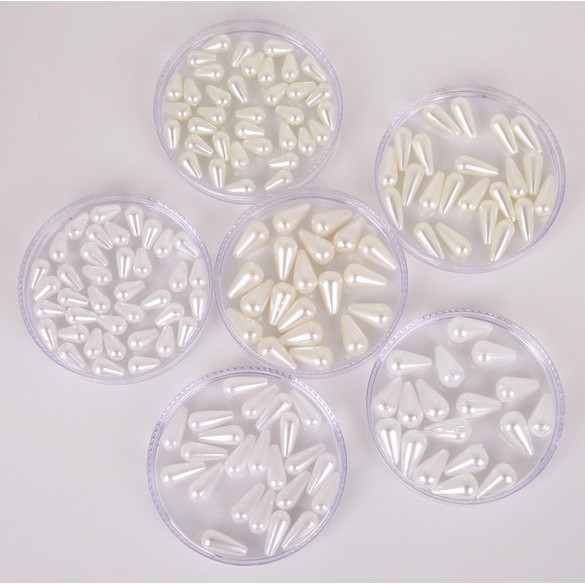 Hạt ngọc trai giả màu trắng sang trọng dùng làm trang sức thủ công