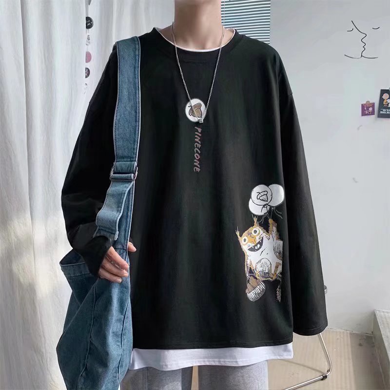 Áo Thun Nam Tay Dài Unisex Form Rộng - PEK Vwill - Chất Cotton Mềm Mát - Oversize &lt; 100kg - Tay Áo Rộng Thoải Mái