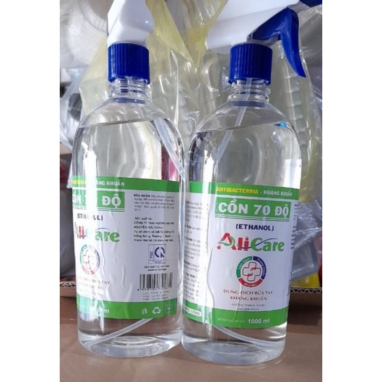 Cồn 70 độ AliCare 1000ml kháng khuẩn
